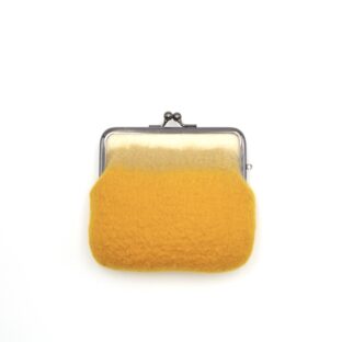 がま口ポーチ「SQUARE」｜ マスタード