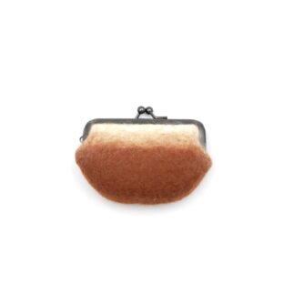 がま口ポーチ「SMILE-MINI」｜  キャラメル